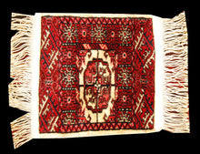 Lade das Bild in den Galerie-Viewer, Tappeto Autentico Originale Annodato a Mano Kashmir Pakistan 30x30 CM