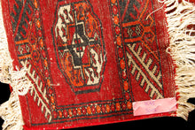 Lade das Bild in den Galerie-Viewer, Tappeto Autentico Originale Annodato a Mano Kashmir Pakistan 30x30 CM