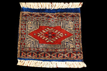 Lade das Bild in den Galerie-Viewer, Tappeto Autentico Originale Annodato a Mano Kashmir Pakistan 30x30 CM