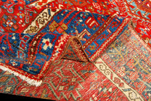 Carica l'immagine nel visualizzatore di Gallery, Gharageh Antique Original Hand Made Carpets Tapis Teppich CM 360x105