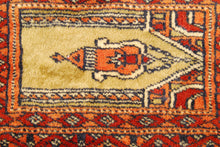 Lade das Bild in den Galerie-Viewer, Tappeto Autentico Originale Annodato a Mano Kashmir Pakistan 30x30 CM