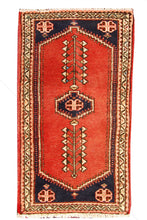 Carica l'immagine nel visualizzatore di Gallery, 102x50 CM Ancient Antique Original Hand Made Carpets Tapis Teppich