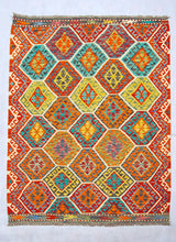 Lade das Bild in den Galerie-Viewer, Kilim Kaudani Lana Hand Made In Afganistan 180x131 CM (Galleriafarah1970)