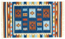 Carica l'immagine nel visualizzatore di Gallery, kilim originale Occasion lana cotone (110x60 CM)