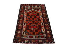 Carica l'immagine nel visualizzatore di Gallery, Original Authentic Hand Made Carpet Beluchi CM 145x80 (Galleriafarah1970)