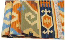 Carica l'immagine nel visualizzatore di Gallery, Kilim Originale Annodato A mano 244x69 cm (Galleria Farah 1970)