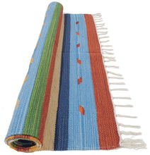 Lade das Bild in den Galerie-Viewer, Kilim lavabile in lavatrice 100% cotone 50x50 cm