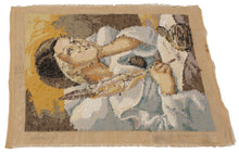 Lade das Bild in den Galerie-Viewer, Mezzo punto arrazo aubusson colore verde arcaico 50x40 cm