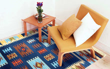 Carica l'immagine nel visualizzatore di Gallery, kilim originale Occasion lana cotone (110x60 CM)