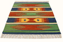 Carica l'immagine nel visualizzatore di Gallery, Kilim lavabile in lavatrice 100% cotone 50x50 cm
