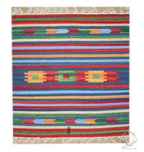 Lade das Bild in den Galerie-Viewer, Kilim lavabile in lavatrice 100% cotone 50x50 cm

