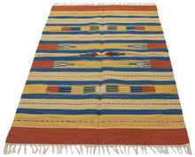 Lade das Bild in den Galerie-Viewer, Kilim lavabile in lavatrice 100% cotone 50x50 cm
