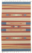 Carica l'immagine nel visualizzatore di Gallery, Kilim Autentico Originale Fatto a Mano, Reversibile, 100% cotone 90x60 cm
