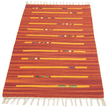 Carica l&#39;immagine nel visualizzatore di Gallery, Kilim Autentico Originale Fatto a Mano, Reversibile, 100% cotone 90x60 cm
