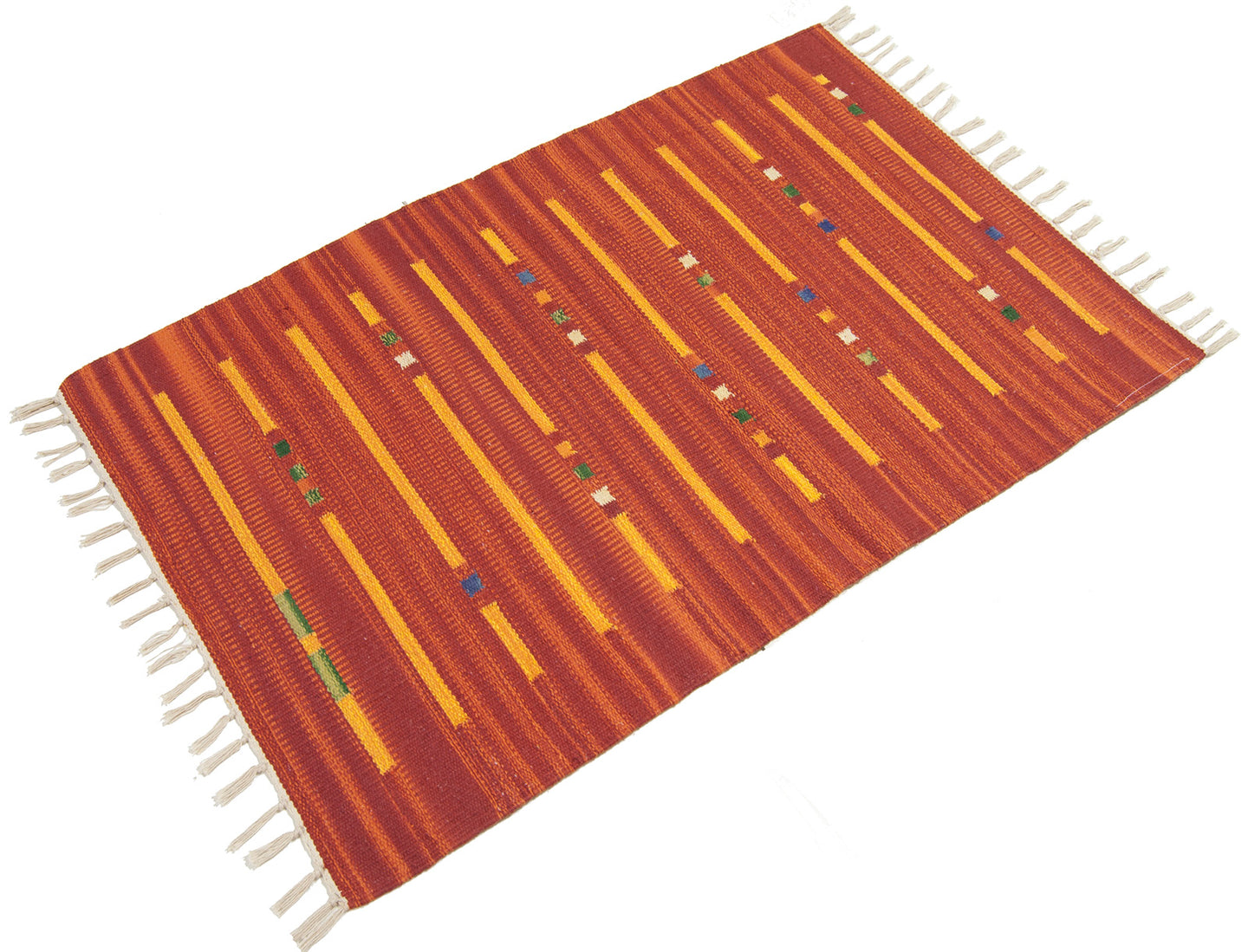 Kilim Autentico Originale Fatto a Mano, Reversibile, 100% cotone 90x60 cm