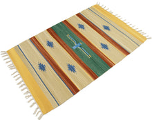 Carica l&#39;immagine nel visualizzatore di Gallery, Kilim Autentico Originale Fatto a Mano, Reversibile, 100% cotone 90x60 cm
