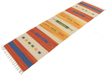 Carica l'immagine nel visualizzatore di Gallery, Kilim Autentico Originale Fatto a Mano, 100% cotone 240x60 cm

