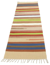 Load image into Gallery viewer, Kilim Autentico Originale Fatto a Mano, 100% cotone 200x60 cm
