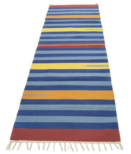 Load image into Gallery viewer, Kilim Autentico Originale Fatto a Mano, 100% cotone 200x60 cm
