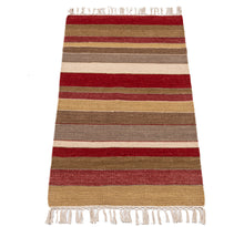Load image into Gallery viewer, Kilim indiano autentico moderno e originale, 90x60 cm
