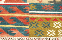 Carica l'immagine nel visualizzatore di Gallery, Kilim indiano autentico moderno e originale, 100x60 cm (Galleriafarah1970)
