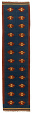 Load image into Gallery viewer, Kilim in lana autentico e originale, fatto a mano, 288x76 cm
