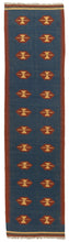 Load image into Gallery viewer, Kilim in lana autentico e originale, fatto a mano, 288x76 cm

