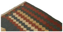 Carica l'immagine nel visualizzatore di Gallery, Kilim in lana autentico e originale, fatto a mano, 250x141 cm
