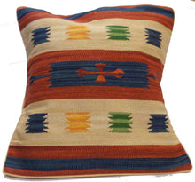 Lade das Bild in den Galerie-Viewer, Autentico Cuscino Quadrato Kilim Fatto a Mano 60x60 CM
