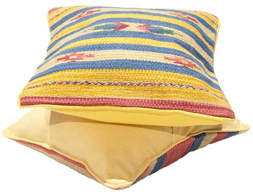 Autentico Cuscino Quadrato Kilim Fatto a Mano 60x60 CM