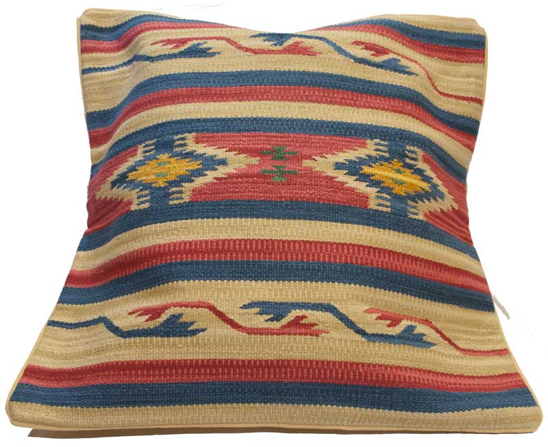 Autentico Cuscino Quadrato Kilim Fatto a Mano 60x60 CM