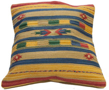 Carica l'immagine nel visualizzatore di Gallery, Autentico Cuscino Quadrato Kilim Fatto a Mano 60x60 CM
