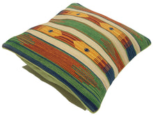 Carica l'immagine nel visualizzatore di Gallery, Autentico Cuscino Quadrato Kilim Fatto a Mano 60x60 CM
