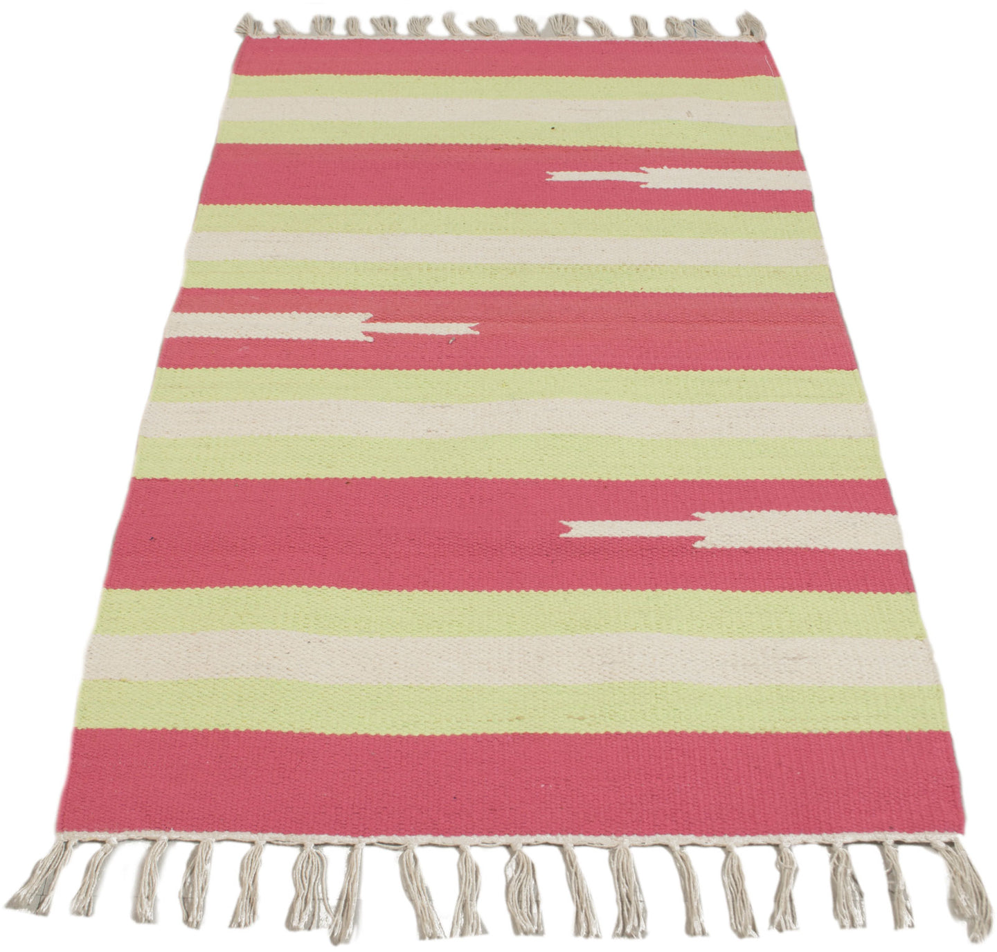 Kilim indiano autentico moderno e originale, fatto a mano, 80x50 cm
