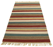 Lade das Bild in den Galerie-Viewer, Kilim indiano autentico e originale, fatto a mano, 200x140 cm
