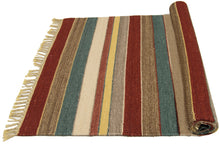 Lade das Bild in den Galerie-Viewer, Kilim indiano autentico e originale, fatto a mano, 200x140 cm
