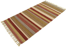 Carica l'immagine nel visualizzatore di Gallery, 140x70 cm Kilim indiano autentico e originale, fatto a mano,
