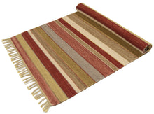Carica l'immagine nel visualizzatore di Gallery, 140x70 cm Kilim indiano autentico e originale, fatto a mano,
