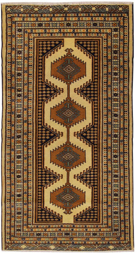 145X75 CM Tappeto Autentico Originale Annodato a Mano Con Certificato di Autent