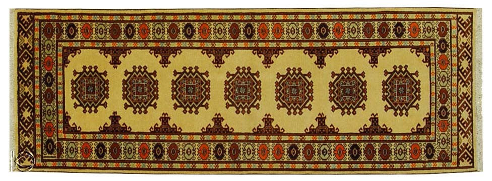 Authentic original hand knotted carpet 196x68 CM