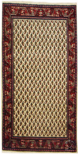 130X67 CM Tappeto Autentico Originale Annodato a Mano Con Certificato di Autent