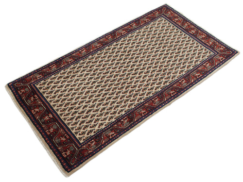 130X67 CM Tappeto Autentico Originale Annodato a Mano Con Certificato di Autent