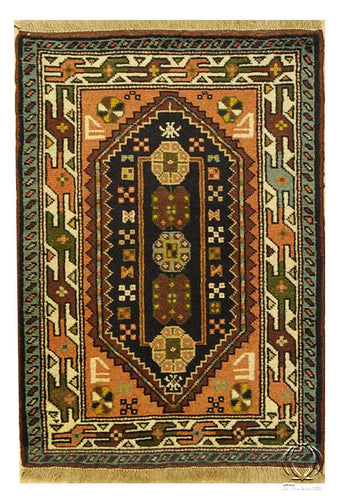 90x65 Cm  Carpet Guchan Pure Wool Hand Made
