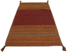 Lade das Bild in den Galerie-Viewer, Kilim Lory tribal 100% Cotone, indiano, fatto a mano 200x60 cm
