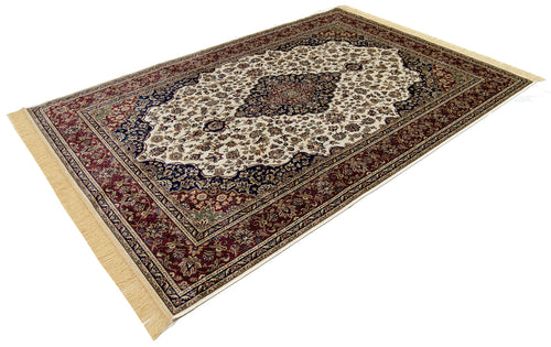 Galleria farah1970 - 195x135 Cm Tappeto Disegno Classico Soraya Moderno Viscosa Nuovo Sottile Ideale Per la SALA , SALOTTO , Multi USO