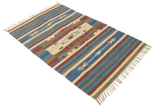 Carica l&#39;immagine nel visualizzatore di Gallery, 200x140 CM CM Autentik Kilim Kelem Original Hand Made Classic STYL - EASY TO CLEAN - DOUBLE FACE
