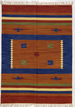 Carica l'immagine nel visualizzatore di Gallery, 90X60 CM Autentik Kilim Kelem Original Hand Made Classic STYL - EASY TO CLEAN - DOUBLE FACE
