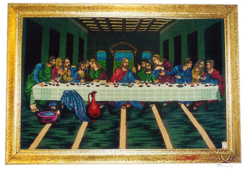175x123 CM Tappeto Autentico Originale Annodato a Mano Ultima Cena