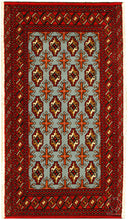 Carica l&#39;immagine nel visualizzatore di Gallery, Old Carpet Bukara Turkmen Original Wonderful 100x55 Cm 
