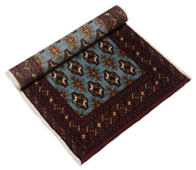 Carica l&#39;immagine nel visualizzatore di Gallery, Old Carpet Bukara Turkmen Original Wonderful 100x55 Cm 
